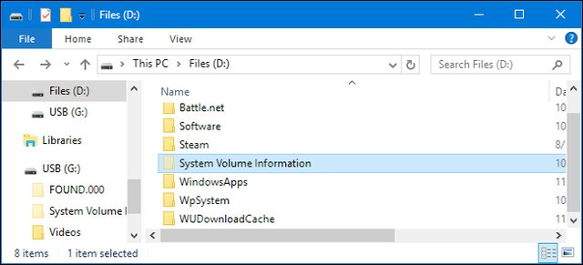 Giải ngố về thư mục System Volume Information trong Win