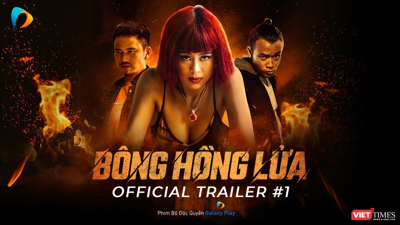 Poster phim "Bông hồng lửa" vừa chính thức ra mắt trên Galaxy Play