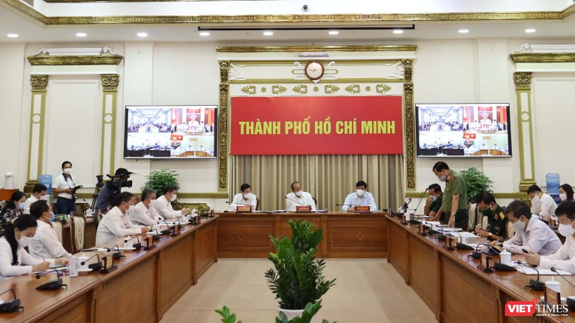 TP.HCM họp Ban Chỉ đạo phòng, chống COVID-19, xác định tinh thần bình tĩnh chuẩn bị phương án ứng phó với tình huống có 5.000 ca nhiễm (Ảnh: TTBC) 