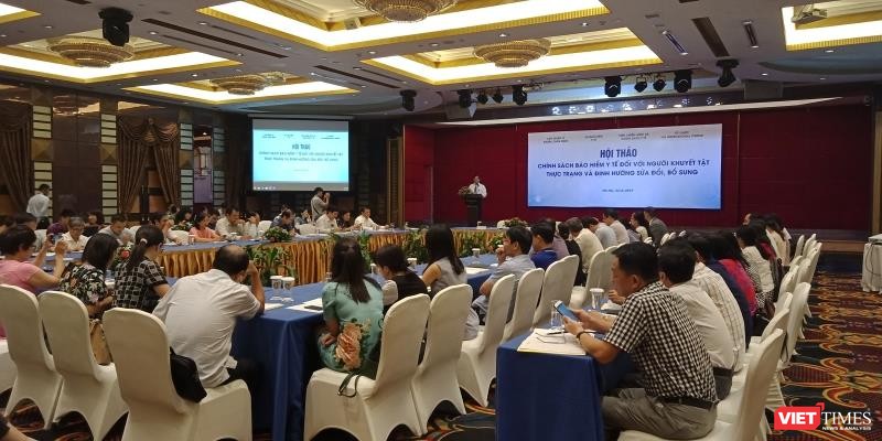 Buổi hội thảo về chính sách bảo hiểm y tế dành cho người khuyết tật  tổ chức sáng 23/8 tại Hà Nội.