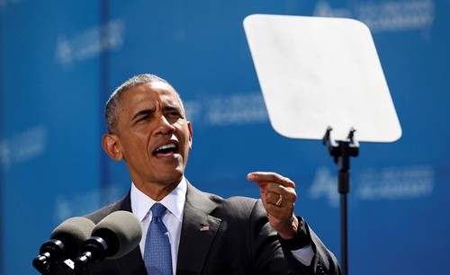 Tổng thống Mỹ Barack Obama hôm qua phát biểu tại Colorado Springs. Ảnh: Reuters