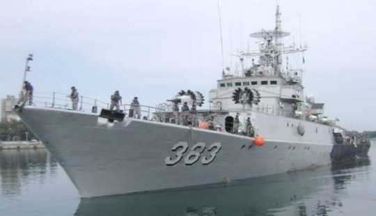  Tàu chiến KRI Imam Bonjol-383 của hải quân Indonesia. Ảnh: SCMP  ​