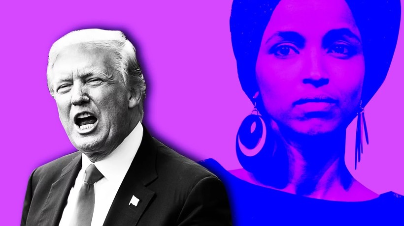 Tổng thống Trump và nữ nghị sỹ Ilhan Omar (bang Minnesota) (Ảnh: Dailt Beast)