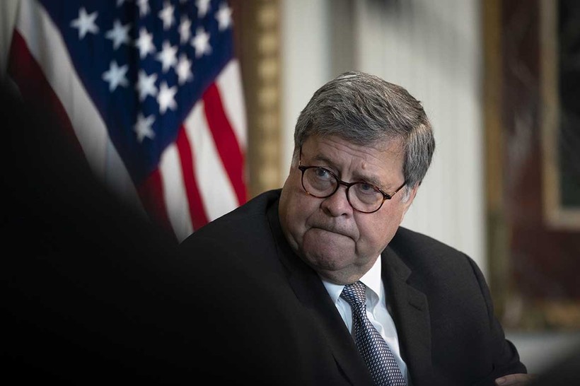 Tổng chưởng lý Mỹ William Barr tuyên bố từ chức (Ảnh: Politico)