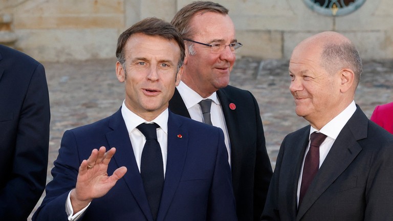 Tổng thống Pháp Emmanuel Macron và Tổng thống Đức Olaf Scholz (Ảnh: Getty)