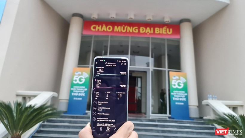 Chất lượng mạng 5G tại TP.Thủ Đức được đánh giá cao.