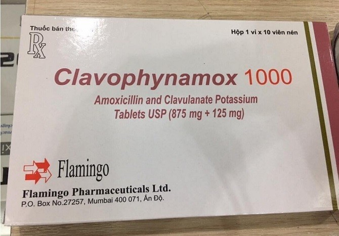 Viên nén bao phim Clavophynamox 1000 