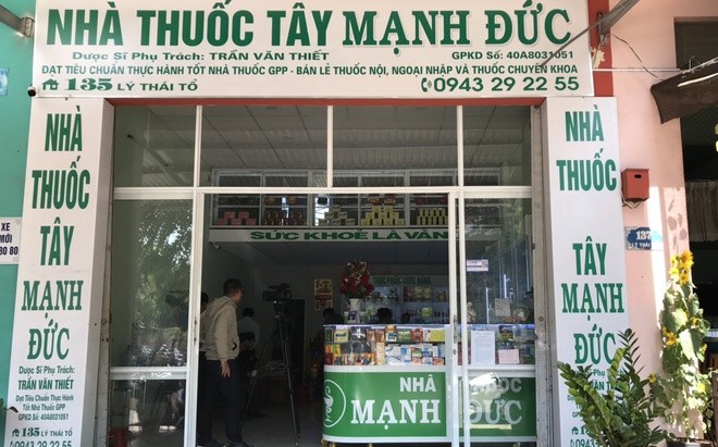 Nhà thuốc Mạnh Đức (đường Lý Thái Tổ, TP. Buôn Ma Thuột, tỉnh Đắk Lắk). Ảnh: T.N