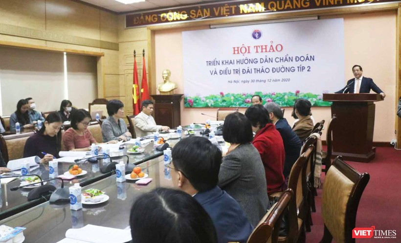 Hội thảo triển khai hướng dẫn chẩn đoán và điều trị đái tháo đường típ 2 (Ảnh: Minh Thuý) 