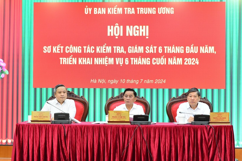 Hội nghị sơ kết công tác kiểm tra, giám sát 6 tháng đầu năm và triển khai nhiệm vụ 6 tháng cuối năm 2024 của Ủy ban Kiểm tra Trung ương.