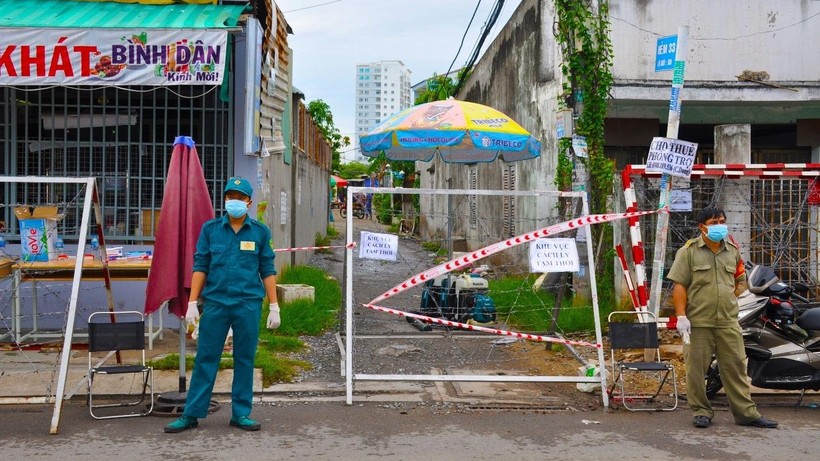 Một điểm bị phong tỏa ở TP.HCM. Ảnh: HCDC