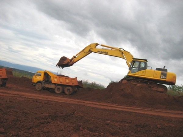 Trên công trường dự án bauxite Nhân Cơ, Đắk Nông