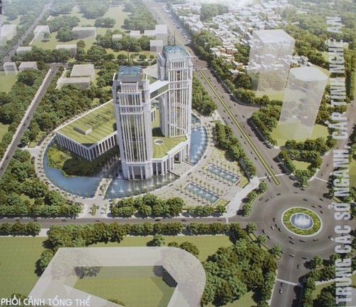 Phối cảnh Dự án Trung tâm hành chính hơn 2.000 tỷ của tỉnh Nghệ An 