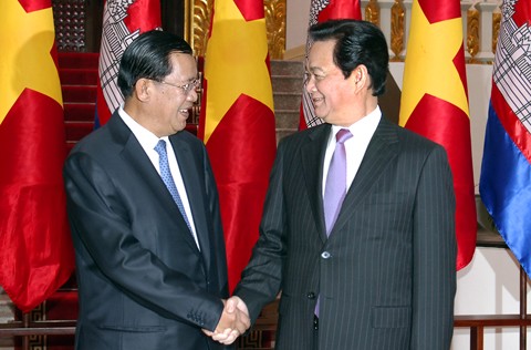 Thủ tướng Nguyễn Tấn Dũng và Thủ tướng Hun Sen sẽ cùng tham dự lễ khánh thành cột mốc biên giới Việt Nam-Campuchia vào ngày 26/12.