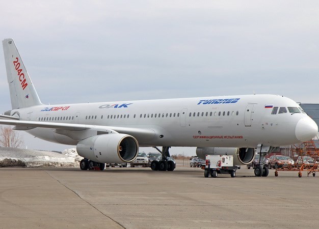 Máy bay Tu-204SM của Nga. (Nguồn: AP)