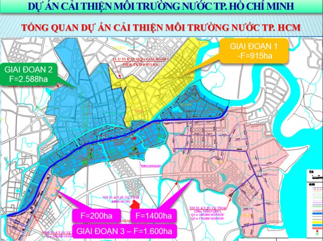 Tổng quan Dự án cải thiện môi trường nước TP.HCM - Ảnh: Chế Thân