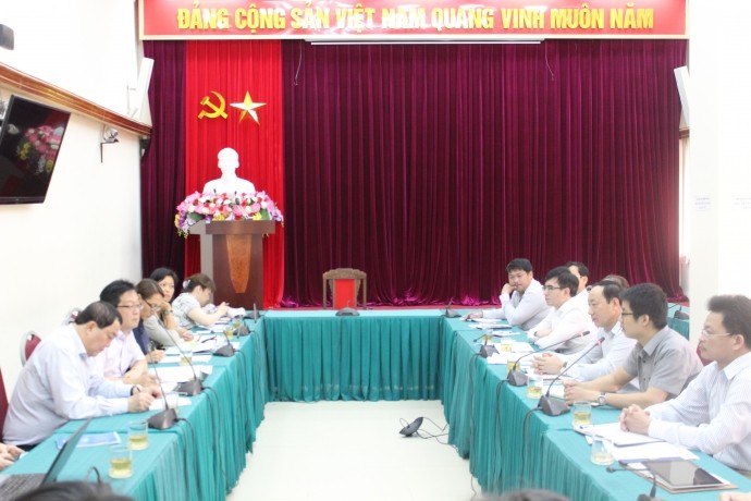 Thứ trưởng Nguyễn Hồng Trường tại buổi làm việc với đoàn công tác của ADB chiều nay 