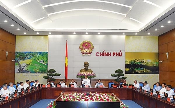 Chính phủ họp phiên thường kỳ tháng 5-2016. Nguồn: Cổng TTĐT Bộ Tư pháp