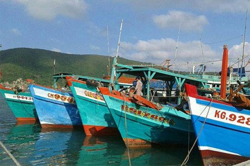 Tàu cá Việt Nam tại căn cứ hải quân Songkhla. (Ảnh minh họa, nguồn: Second Naval Area)