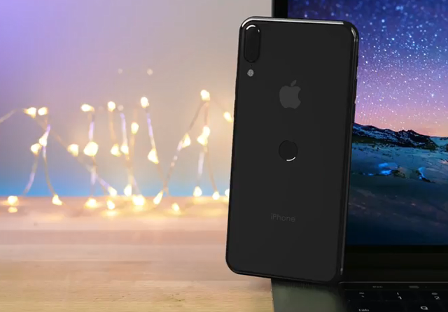 Một concept iPhone 8 với camera kép xếp dọc phía sau.