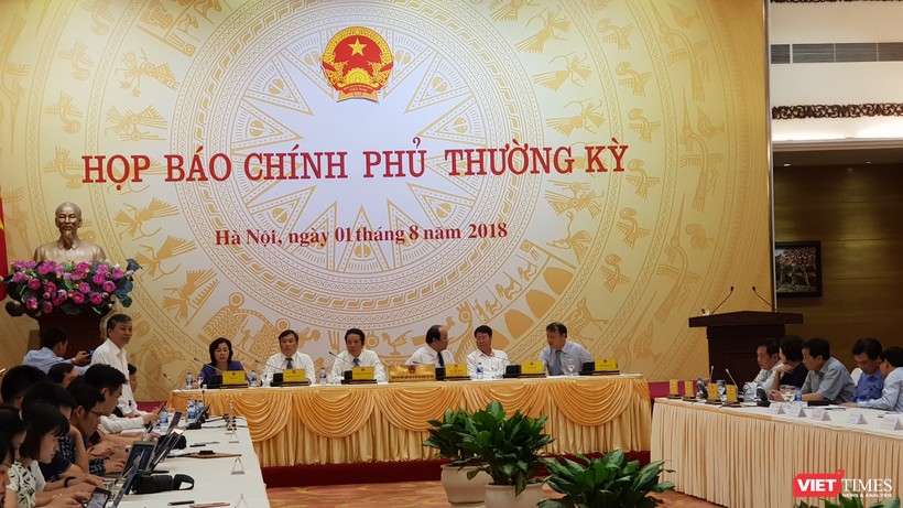 Họp báo Chính phủ thường kỳ ngày 1/8/2018