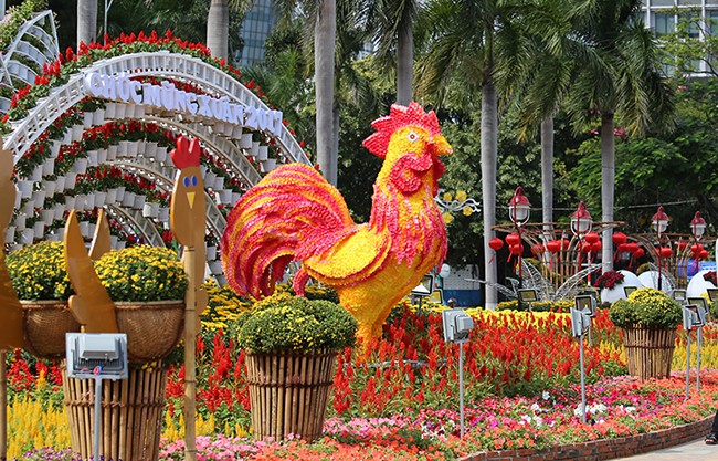 VietTimes, sáng 30 Tết, Đinh Dậu 2017, Đà Nẵng, đường hoa, Bạch Đằng