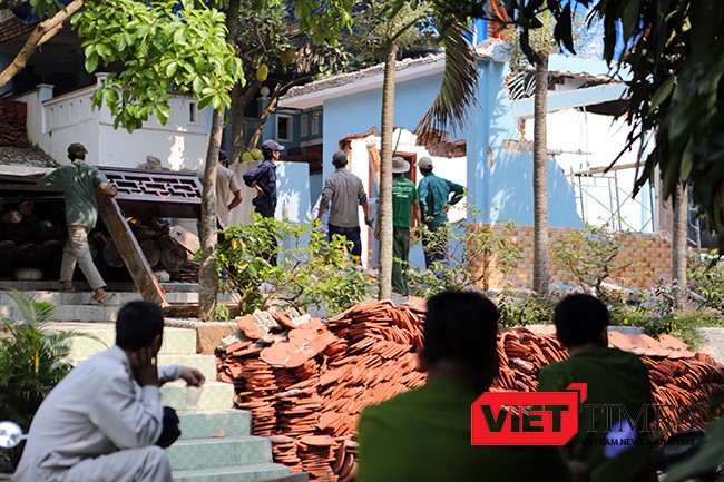 Khu biệt phủ được cơ quan chức năng xác nhận đã tháo dỡ 80% các hạng mục công trình vi phạm, các hạng mục xây dựng kiên cố đã được đập phá