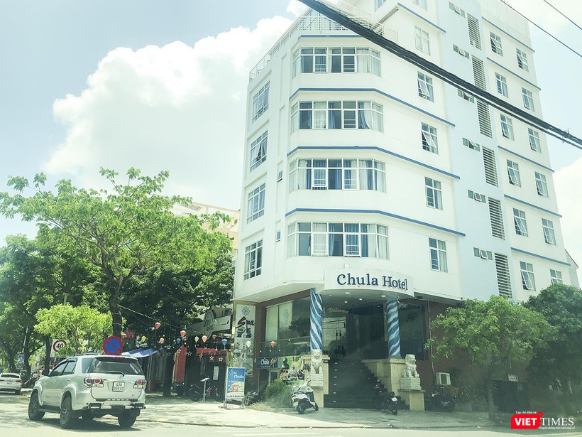 Khách sạn Chula tại địa chỉ 388 Võ Nguyên Giáp (quận Ngũ Hành Sơn, TP Đà Nẵng), nơi các đối tượng người Trung Quốc thuê trọn gói để tổ chức hoạt động kinh doanh trái phép