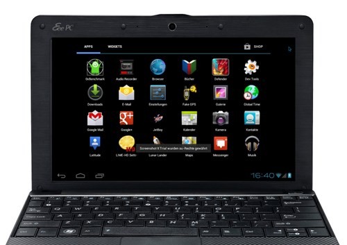 Asus Eee PC chạy được Android nhờ dự án Android-x86. Asus Eee PC chạy được Android nhờ dự án Android-x86.