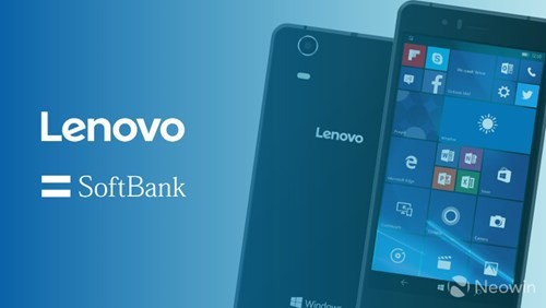 Mẫu smartphone SoftBank 503LV của Lenovo chạy nền tảng Windows 10 Mobile.