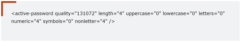 Cách thức mã hóa mật khẩu được lưu trong tập tin device_polices.xml. Cách thức mã hóa mật khẩu được lưu trong tập tin device_polices.xml.