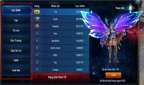 Một số hình ảnh trong game.