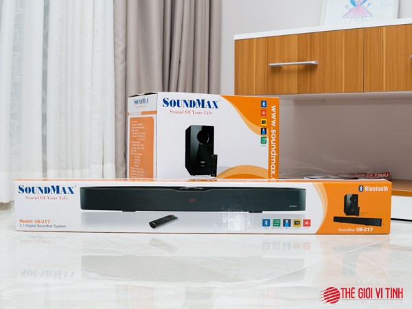 Bao bì Soundmax Soundbar SB-217 cũng mang phong cách đặc trưng của Soundmax. Bao bì Soundmax Soundbar SB-217 cũng mang phong cách đặc trưng của Soundmax.