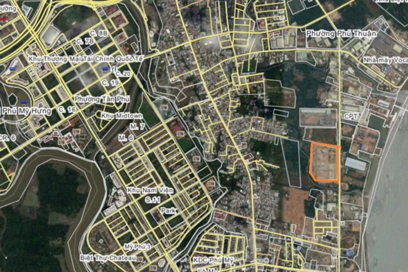 Vị trí dự án Khu dân cư và thương mại hỗn hợp Khải Vy. (Ảnh: Internet)
