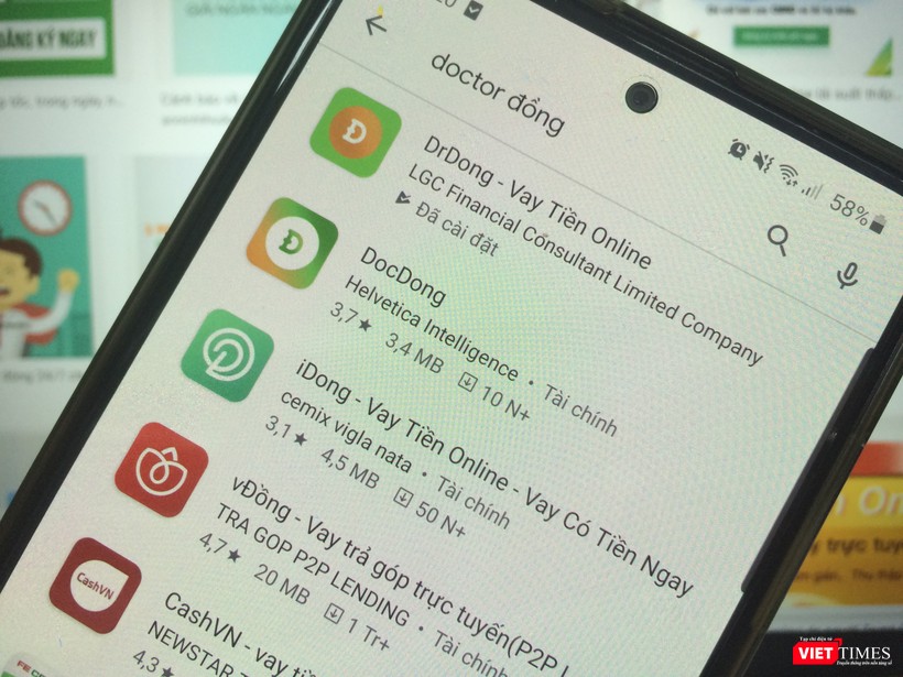 Ứng dụng cho vay qua app rất phát triển
