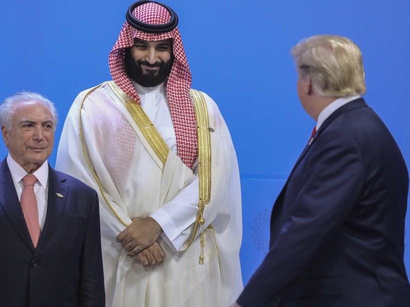 Ông Donald Trump và Thái tử Ả rập Xê-út Mohammed bin Salman.