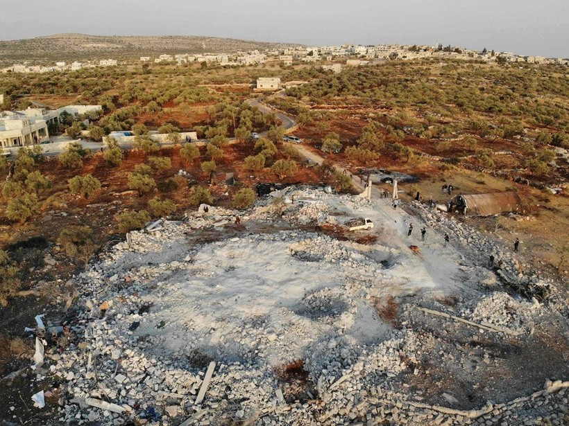 Ngôi nhà nơi Baghdadi lẩn trốn bị đặc nhiệm Mỹ san phẳng hôm 27/10.