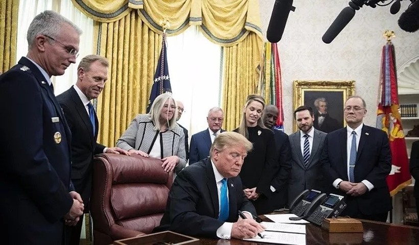 Hồi tháng 2 năm nay, Tổng thống Donald Trump đã ký quyết định thành lập quân chủng Không gian Vũ trụ.