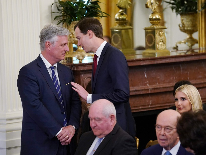 Hai vợ chồng Ivanka Trump đều tham dự buổi lễ ký kết hiệp định (Ảnh: Reuters) Hai vợ chồng Ivanka Trump đều tham dự buổi lễ ký kết hiệp định (Ảnh: Reuters)