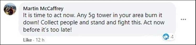 Ký kiến hô hào dân chúng đốt phá cột phát sóng 5G trên mạng (Ảnh: Guancha)