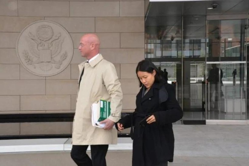 Triệu Thế Lan,vợ cũ của Kiều Kiến Quân bị đưa ra tòa xét xử năm 2015 và nhận mức án 25 năm tù (Ảnh: Apolo).