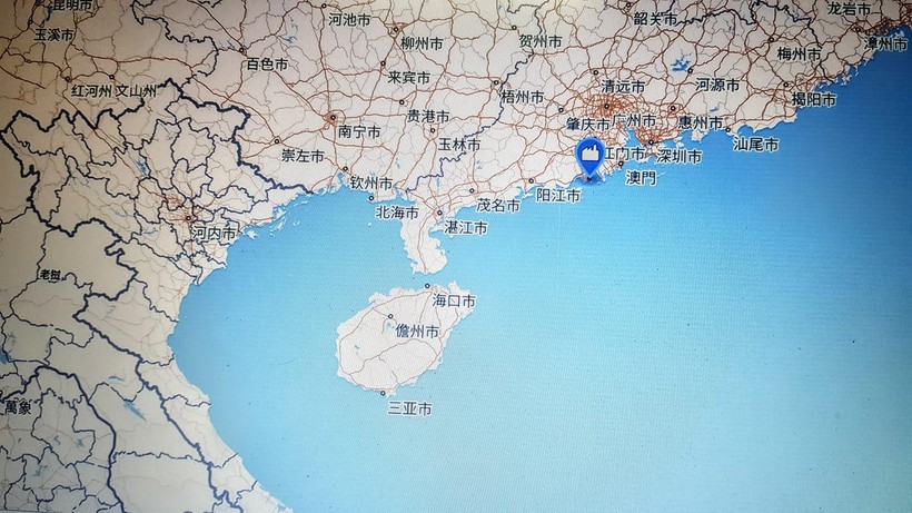 Vị trí của Nhà máy điện hạt nhân Đài Sơn, nằm gần Hồng Kông (Ảnh: Wiki). Vị trí của Nhà máy điện hạt nhân Đài Sơn, nằm gần Hồng Kông (Ảnh: Wiki).