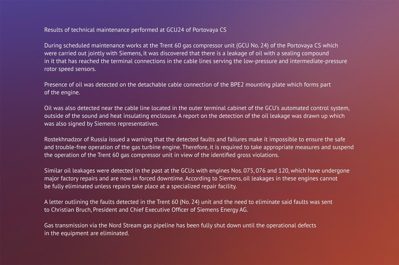 Thông báo ngừng hoạt động tuyến Nord Stream của Nga.