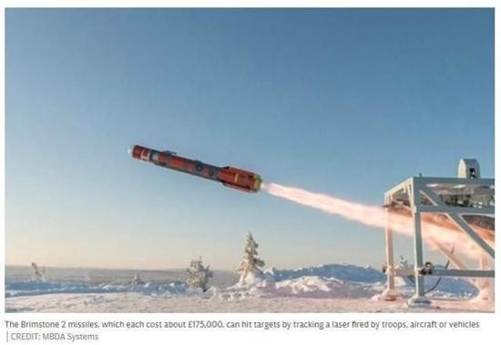 Tên lửa Brimstone-2 được cho là có độ chính xác cao, giá mỗi quả 175 ngàn Bảng (khoảng 525 triệu VND) . Tên lửa Brimstone-2 được cho là có độ chính xác cao, giá mỗi quả 175 ngàn Bảng (khoảng 525 triệu VND) .