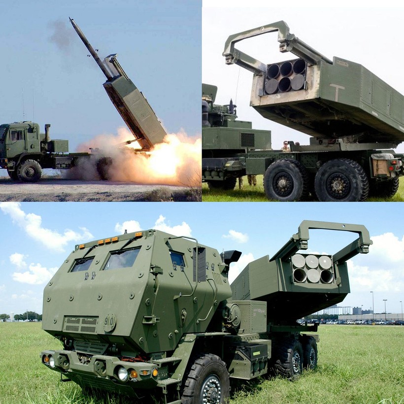 Dàn phóng tên lửa cơ động cao nhiều nòng M142 HIMARS, một trong những loại vũ khí Mỹ viện trợ Ukraine có hiệu quả (Ảnh: AP). Dan phong HIMARKS.jpg