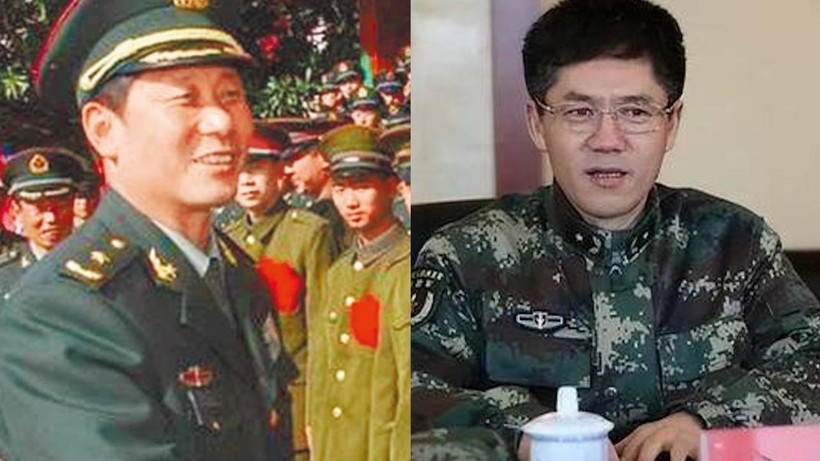Hai Tư lệnh quân chủng Tên lửa kế nhiệm nhau là Chu Á Ninh (trái) và Lý Ngọc Siêu đều bị cách chức, điều tra (Ảnh: Singtao) Chu A Ninh, Ly Ngoc Sieu.jpg