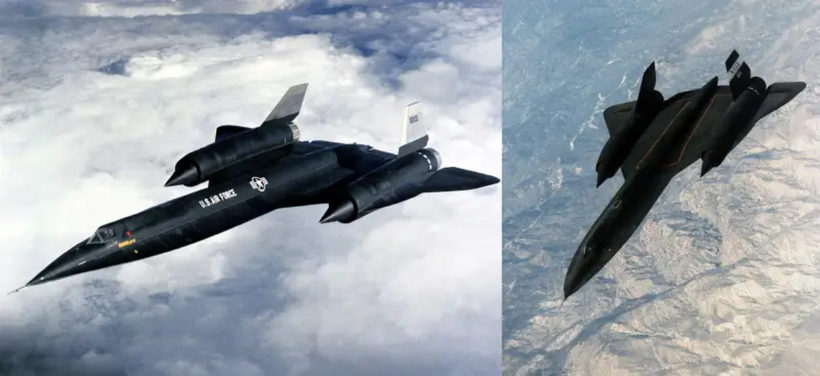 Máy bay trinh sát cao không A-12 của CIA (trái) và SYRIA-71 của Không quân Mỹ (Ảnh: Topwar). A-12 va SR-71.png