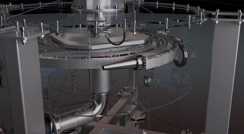 Vòi phun chứa đầy chất lỏng, sau đó được bơm vào bằng bọt khí. Khi giãn nở sẽ phụt ra, tạo thành phản lực quay động cơ. Ảnh NoCamels Vòi phun chứa đầy chất lỏng, sau đó được bơm vào bằng bọt khí. Khi giãn nở sẽ phụt ra, tạo thành phản lực quay động cơ. Ảnh NoCamels