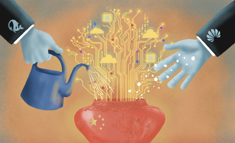 Huawei và DeepSeek đã trở thành những người tiên phong trong tham vọng AI của Trung Quốc. Ảnh: SCMP.