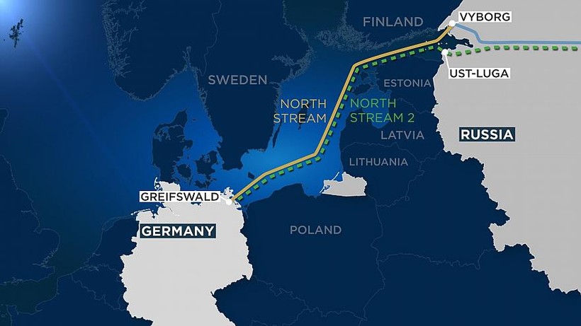 Việc Đức tham gia vào dự án xây dựng đường ống dẫn dầu Nord Stream của Nga đang bị Mỹ phản đối gay gắt. Ảnh: EuroNews